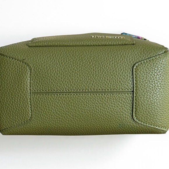 NWT Steve Madden Olive Faux Leather Satchel Mini Tote Crossbody with Scarf! NEW! - Picture 8 of 16